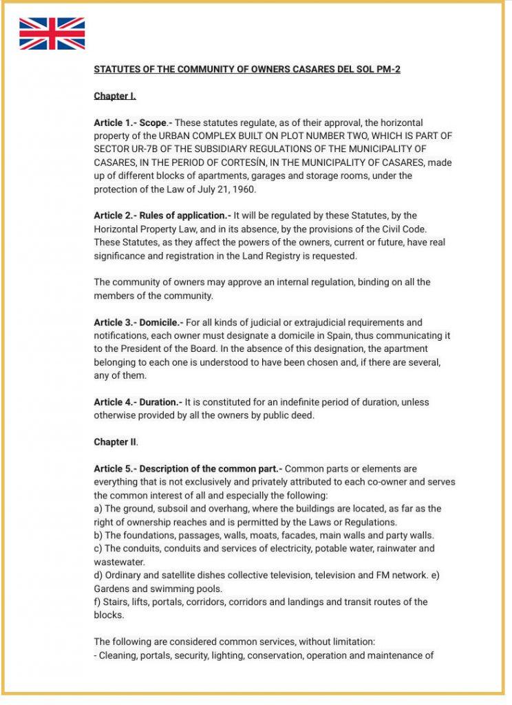 CDS PM2 Statutes of the Community